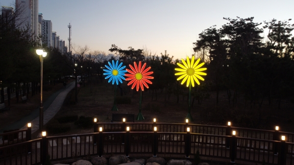 인천 서구, 석남이음숲 에 경관조명 설치 겨울철 볼거리 제공