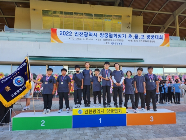 인천광역시 협회장기 양궁대회 계양스포츠클럽 종합 우승