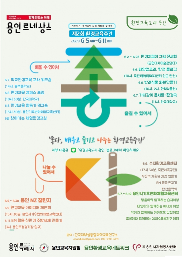용인특례시, 제2회 환경교육주간 다양한 환경교육·체험행사 진행
