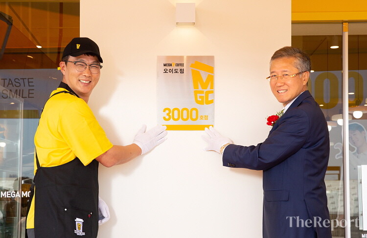 메가MGC커피, 가맹점 수 쑥쑥···3000호점↑