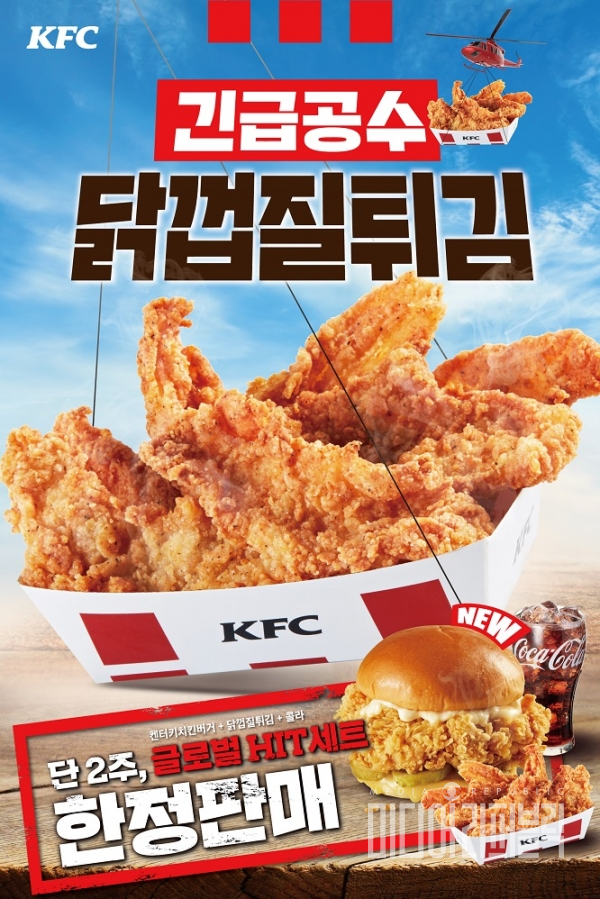KFC, 2주간 닭껍질튀김 전국 한정 판매...세트메뉴도 선봬
