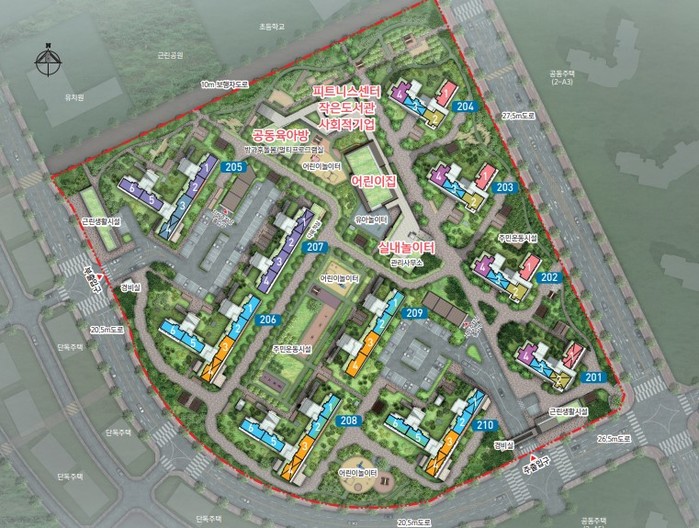 희망 아파트 배치도