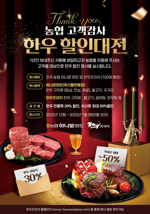 농협, 150개 매장서 고객감사 한우 할인대전