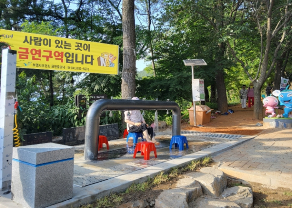 보령시, 옥마산 산책로 및 세족 시설 정비...주민편의 제공