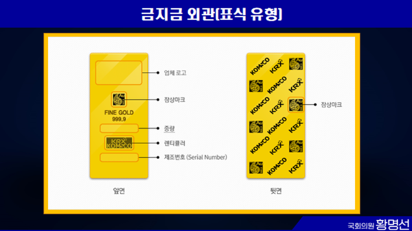 황명선 의원, 금거래 양성화 위해 국내 업체 골드바 제조 기준 완화 촉구