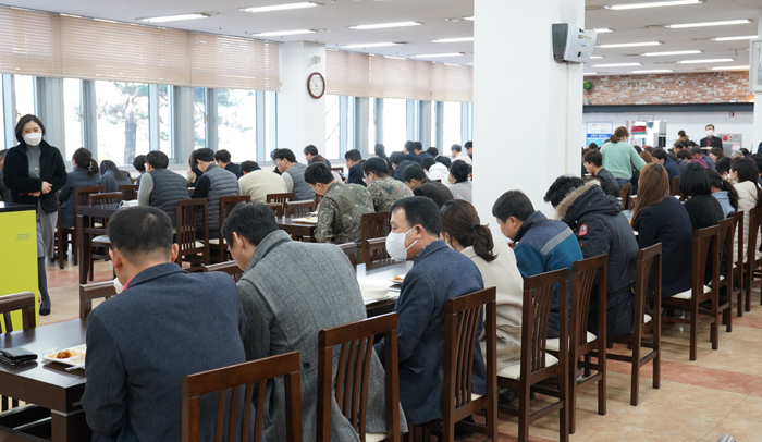 천안시청 구내식당 ‘한 줄 식사’