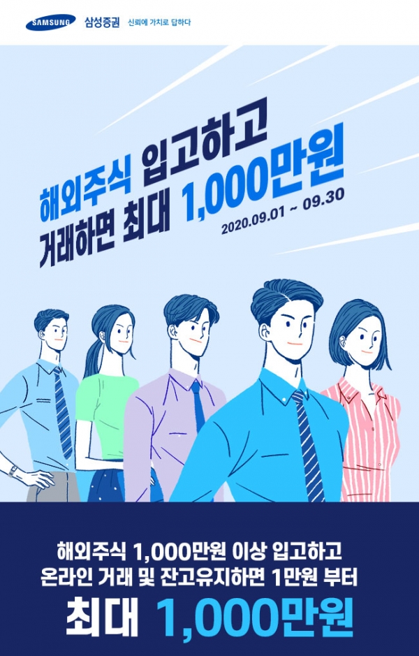 삼성증권, 해외주식 대체입고·환율 우대 이벤트 진행