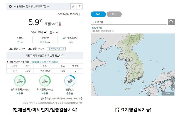 날씨누리 개편, 모바일 기반 직관적 기상정보 전달