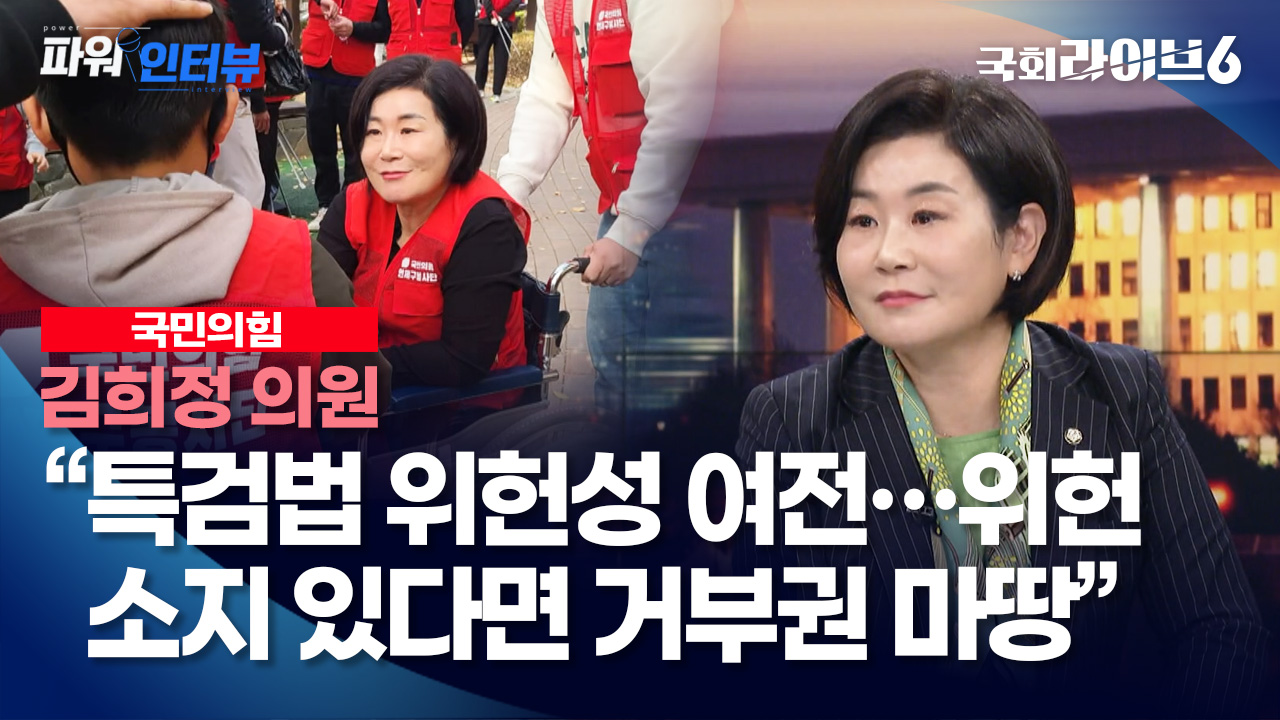 김희정 김 여사 특검법 위헌성 여전…위헌 소지 있다면 거부권 행사해야 마땅