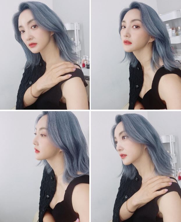 바다, 먹구름 연상시키는 쿨톤헤어 셀카 사진 대방출