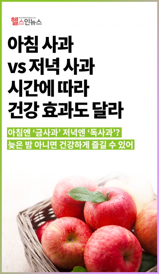 아침 사과 vs 저녁 사과 시간에 따라 건강 효과도 달라 [카드뉴스]