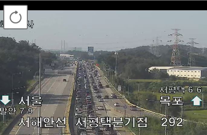 [속보] 서해안 고속도로 목포방향, 서평택-서해대교11km 3시간 넘게 꽉 막혀있다! (종합)