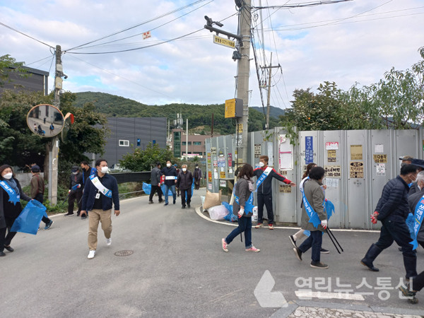 남양주시 수동 물골안상인회, 구운천변서 에코플로깅 활동 가져