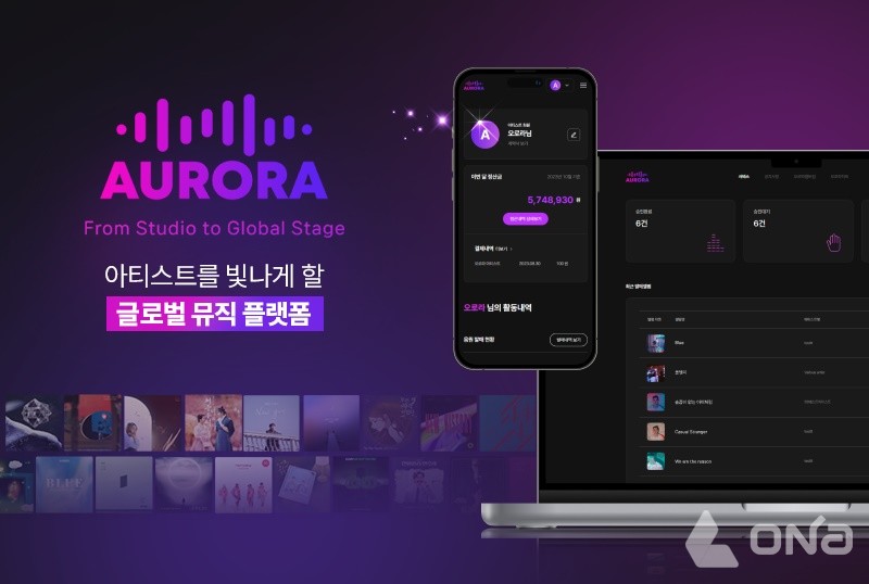 다날엔터테인먼트,190여 개국 대상 글로벌 뮤직 플랫폼 오로라오픈