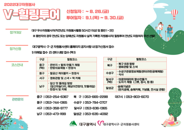 대구우수자원봉사자 대구방방곡곡 V-힐링투어로 사기진작