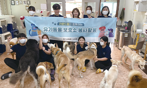 서린컴퍼니㈜ 라운드랩, 소중한 생명을 지키는 유기 동물 봉사활동 진행