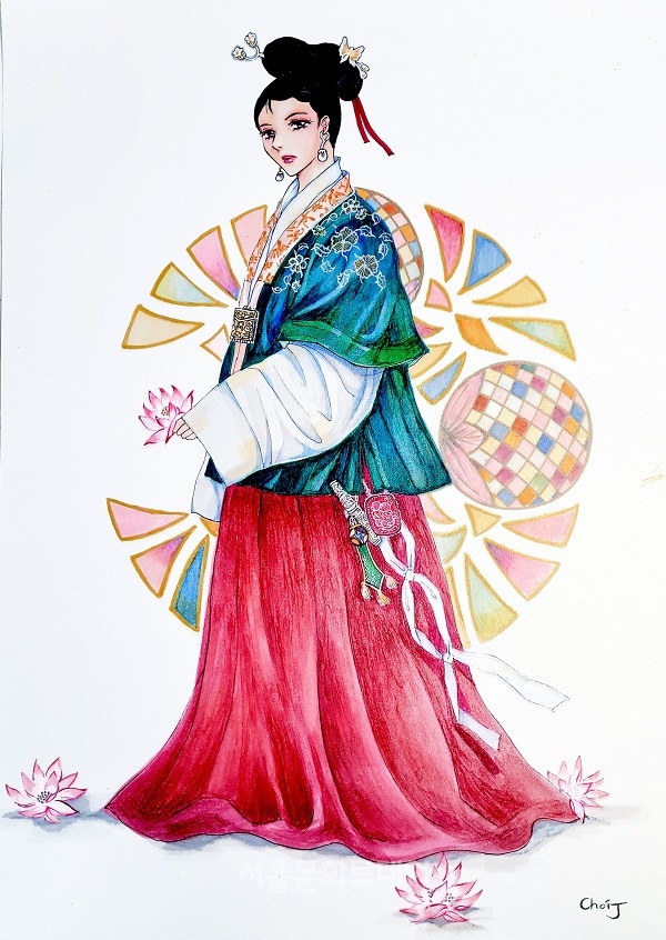 고려복식 고증 일러스트 전시 《푸른 구름의 나라》展… 한복 동북공정 제지 의미 담아