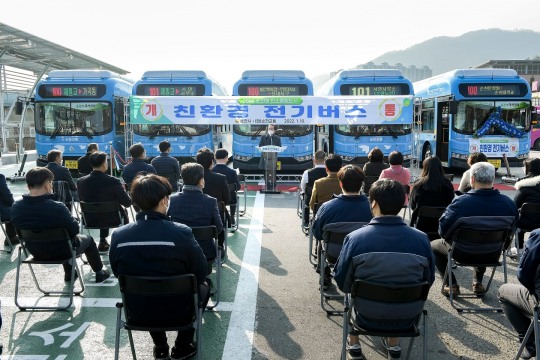 순천시, 친환경 전기시내버스 운행 시작