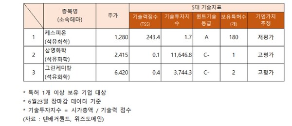 석유화학 관련주, 삼영화학·그린케미칼 고평가 무슨일?