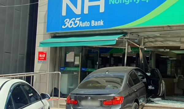 용인 농협 건물에 BMW 돌진...운전자 부상, 다행히 인명 피해 없어
