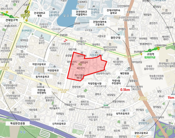 광진구. 자양1동 799일대 모아타운 대상지 최종 선정