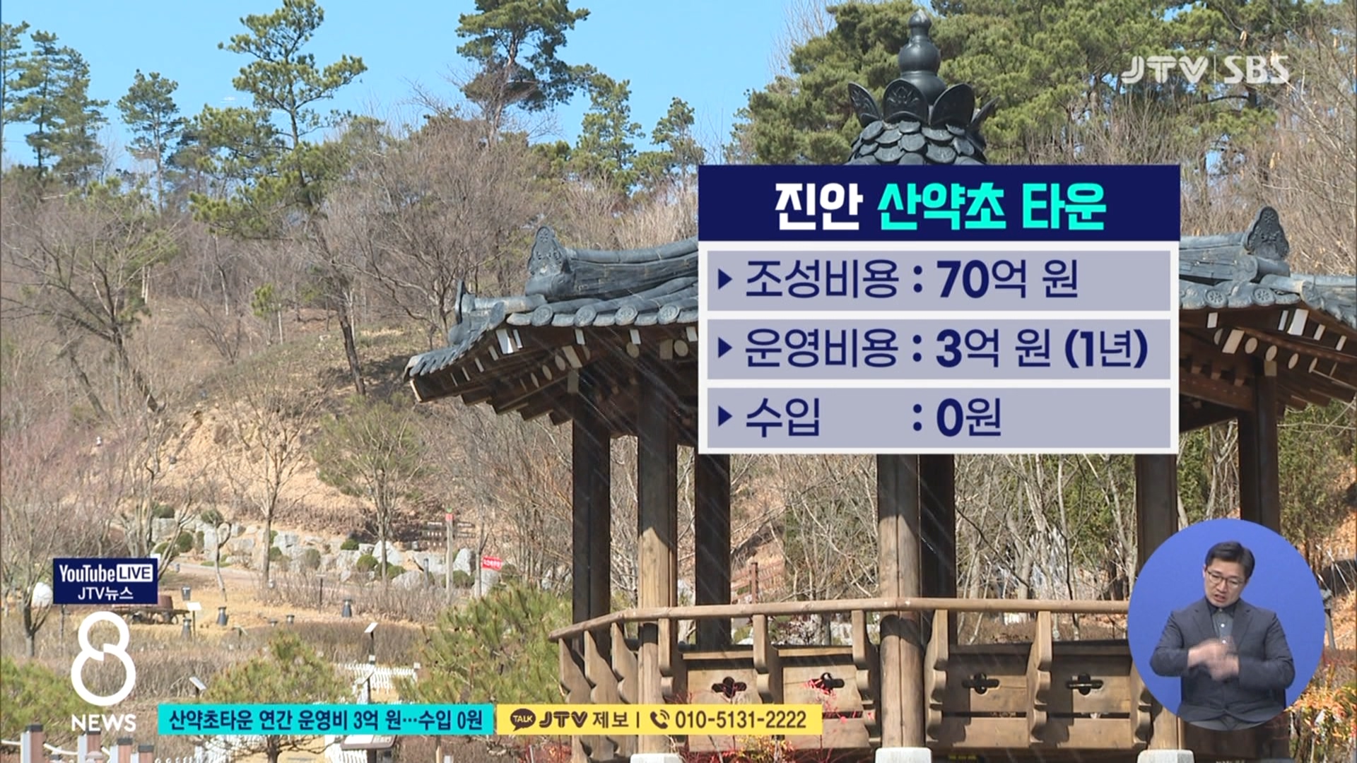 산약초타운 연간 운영비 3억 원....수입 0원