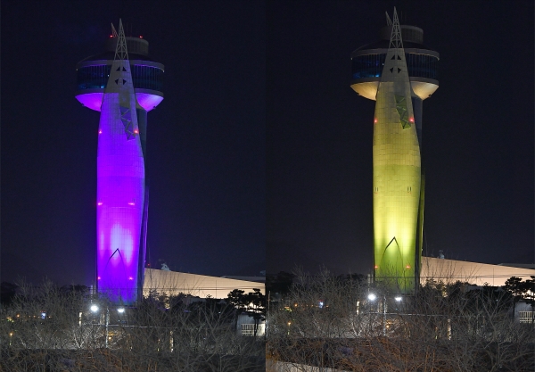 [하남24시] 하남시, 유니온타워 통해 우크라이나 평화의 빛 캠페인 동참
