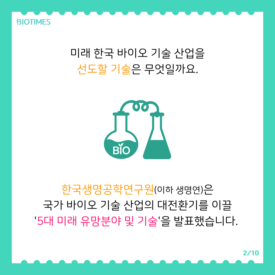 [카드뉴스] 미래 바이오 산업 이끌 5대 분야∙기술은?