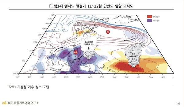 KB경영硏 "엘니뇨 여파...내년 겨울 애그플레이션 가능성"