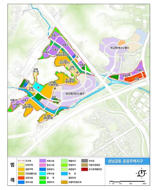 LH, 성남 금토지구 상업용지 7필지 22일 입찰