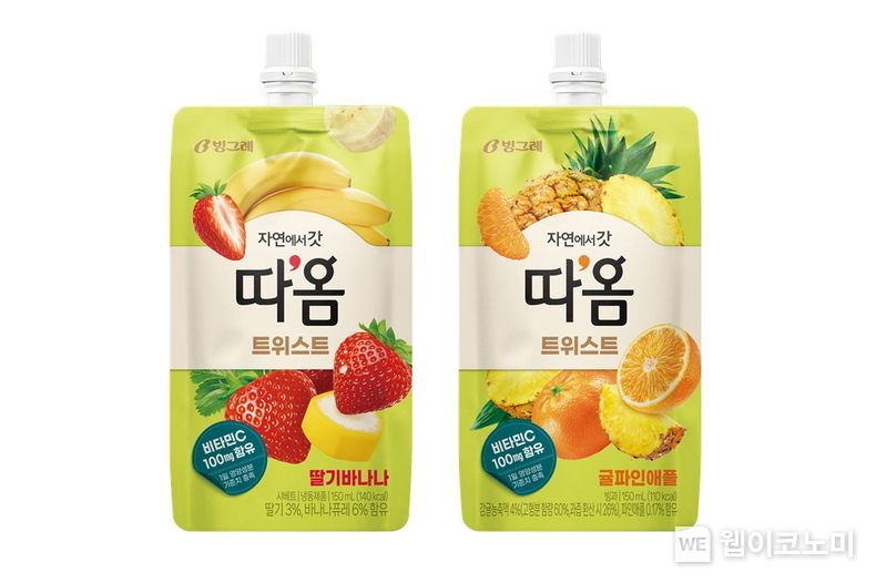 빙그레, 과일 스무디 아이스크림 ‘따옴 트위스트’ 2종 출시