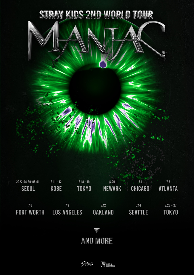 스트레이 키즈, 10개 도시 월드투어 ‘MANIAC’ 개최[공식]