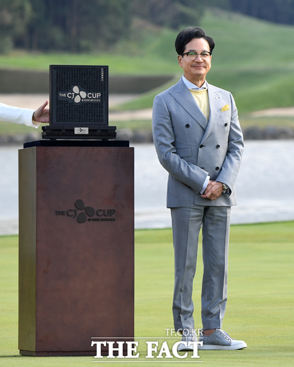 [TF포토] '더 CJ컵 시상식 참석한 이재현 회장'