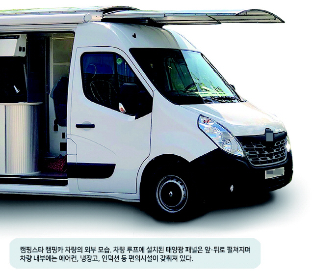 태양광 패널 캠핑카로 어디서나 에어컨 빵빵