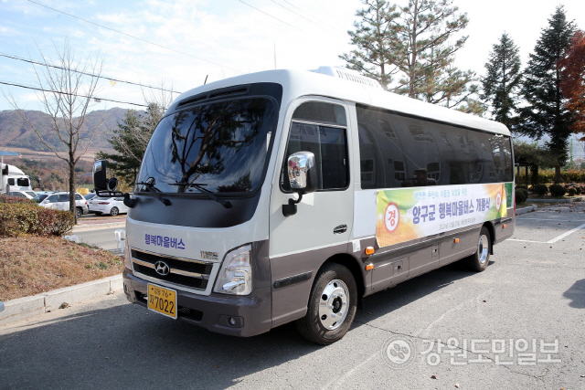 100원만 내면 돼요 양구 버스 노선 없는 시골 운행 행복마을버스 인기