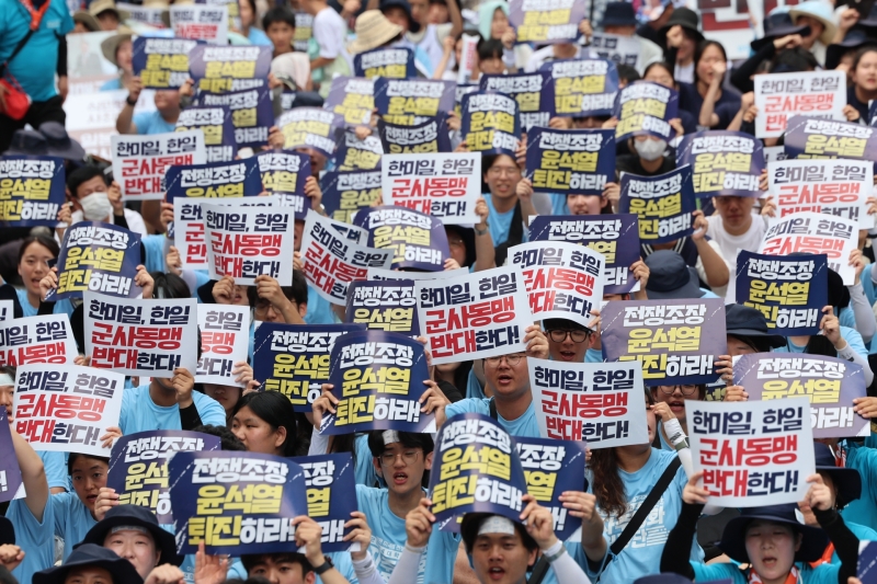 서울 도심 대규모 집회 노란봉투법ㆍ방송4법 즉각 공포