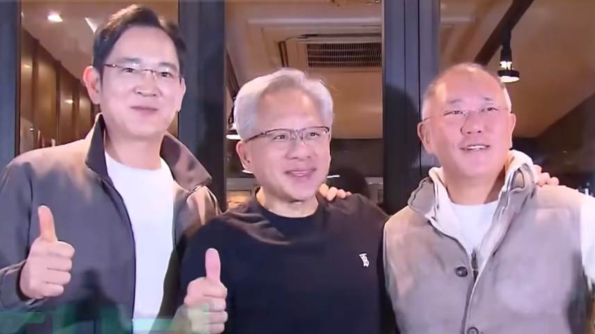 1시간 20분 '치맥 회동'.. 젠슨 황, 이재용·정의선과 러브샷까지