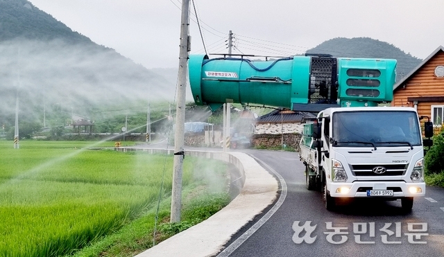 전남 곡성 옥과농협, 벼 병해충 예방 공동방제 나서