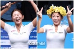 노란 수영복에 섹시한 몸매 어필하는 존예 처자
