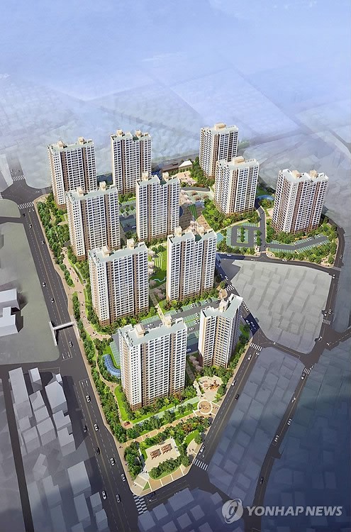 목포 대성지구 아파트 조감도