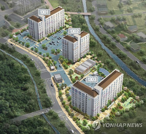 대구신서혁신도시에 공급되는 국민임대주택 조감도