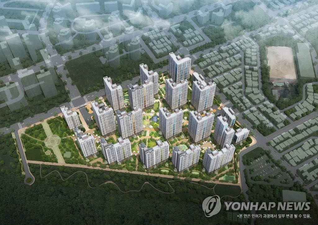 의왕 내손다구역 주택재개발사업 조감도