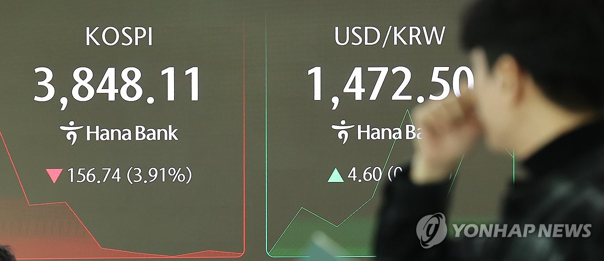 코스피, 하락 출발해 3,900대 후퇴