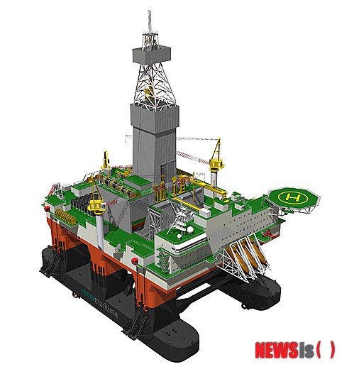 현대삼호重, 반잠수식 시추선 조감도