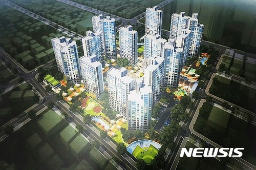 삼성 홈 리버뷰 조합아파트 조감도