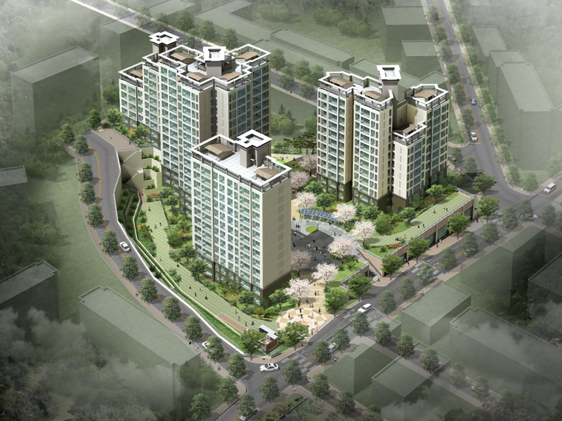 은평신사두산위브 아파트 투시도