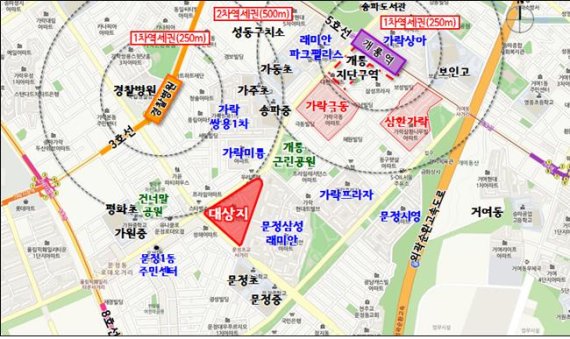 송파구 가락1차현대아파트 22층 915가구로 재건축