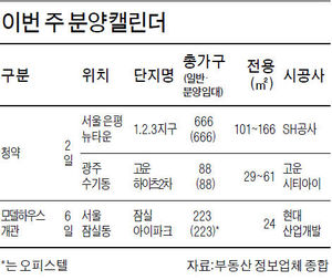 이번주 2곳서 청약…은평뉴타운 666가구 선착순