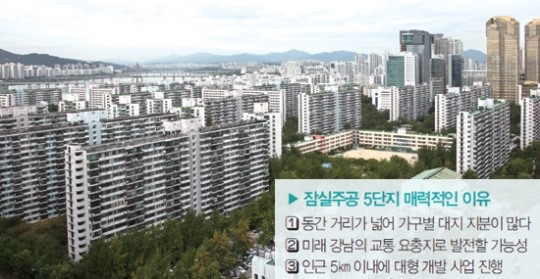 [재건축 아파트 톱5]전문가 선정 유망 재건축 단지 1위 : 잠실주공 5단지 | 무상지분율 따져보면 투자 가치 최고