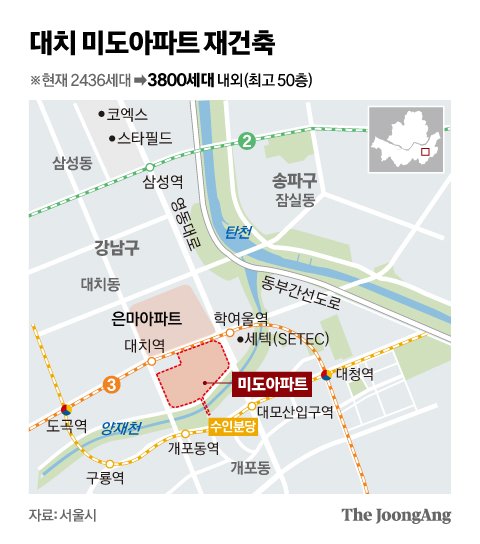 대치 미도아파트, 용적률 300% 신속통합기획으로 재건축